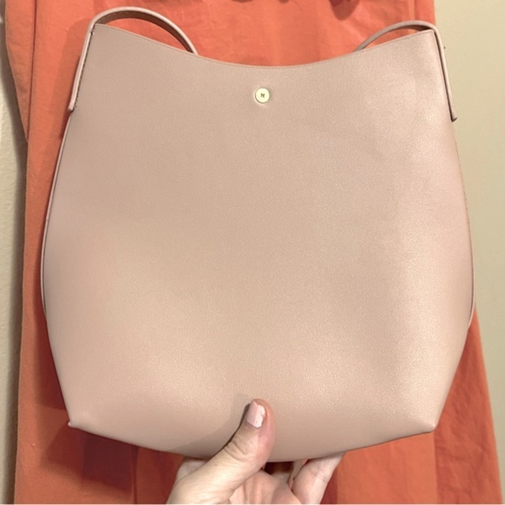Anthropologie Pink Crossbody Bucket Bag - Picture 6 of 14